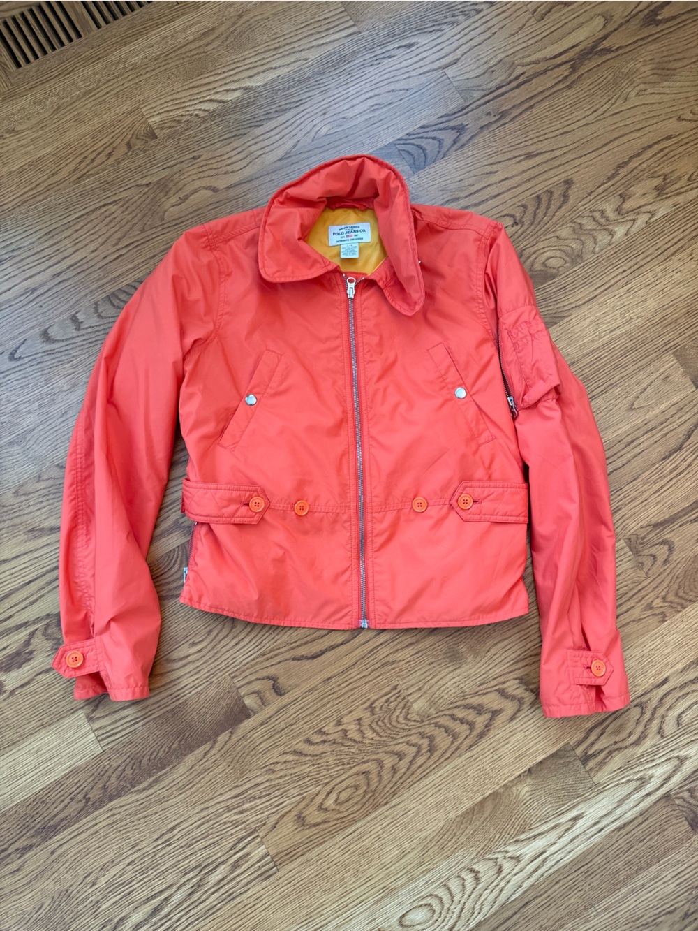 Ralph Lauren vintage Bright Orange Lightweight Zip Jacket